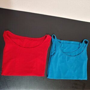 Eileen Fisher Silk Jersey Tank Tops Set Of 2